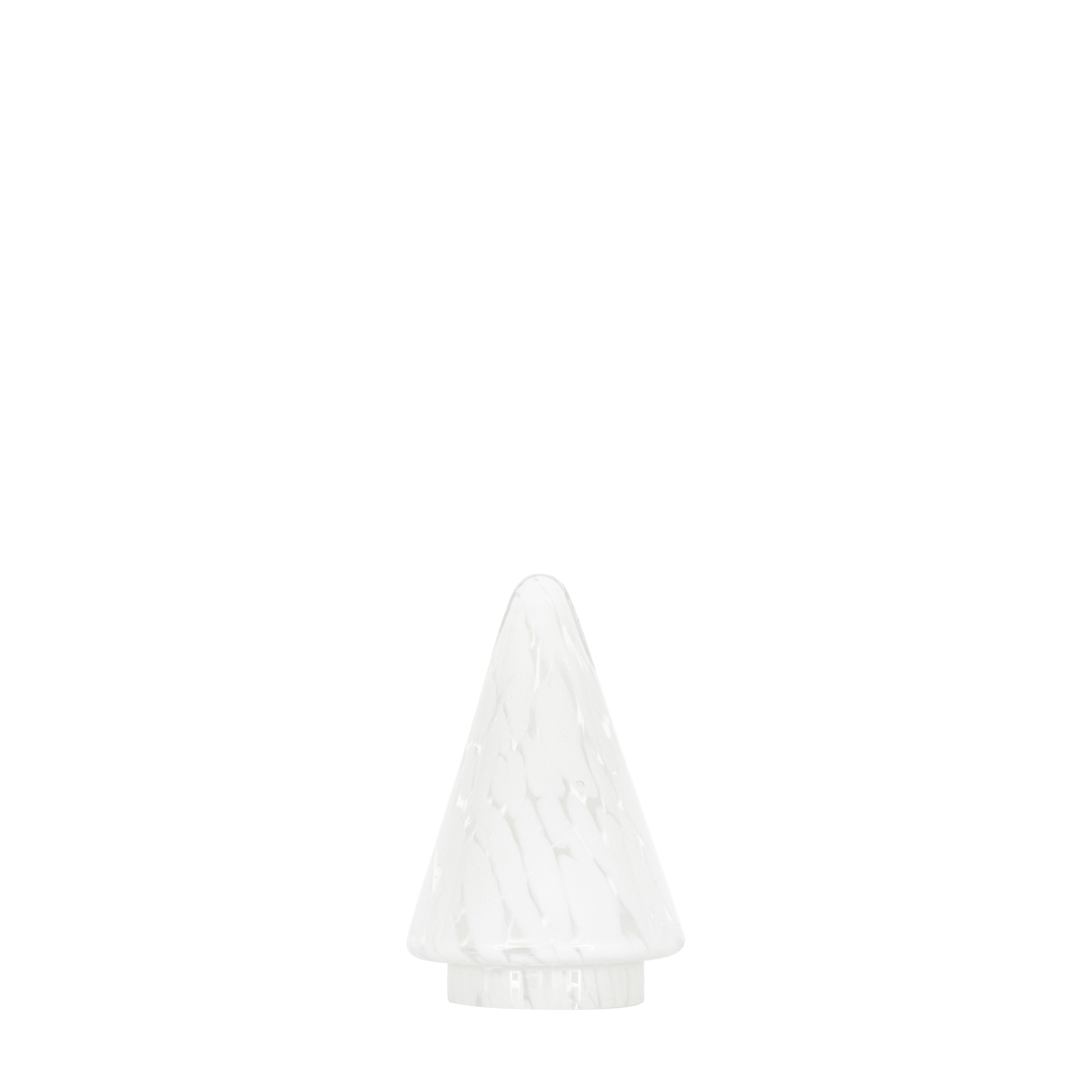 White Confetti Glass Tree Decoration Small